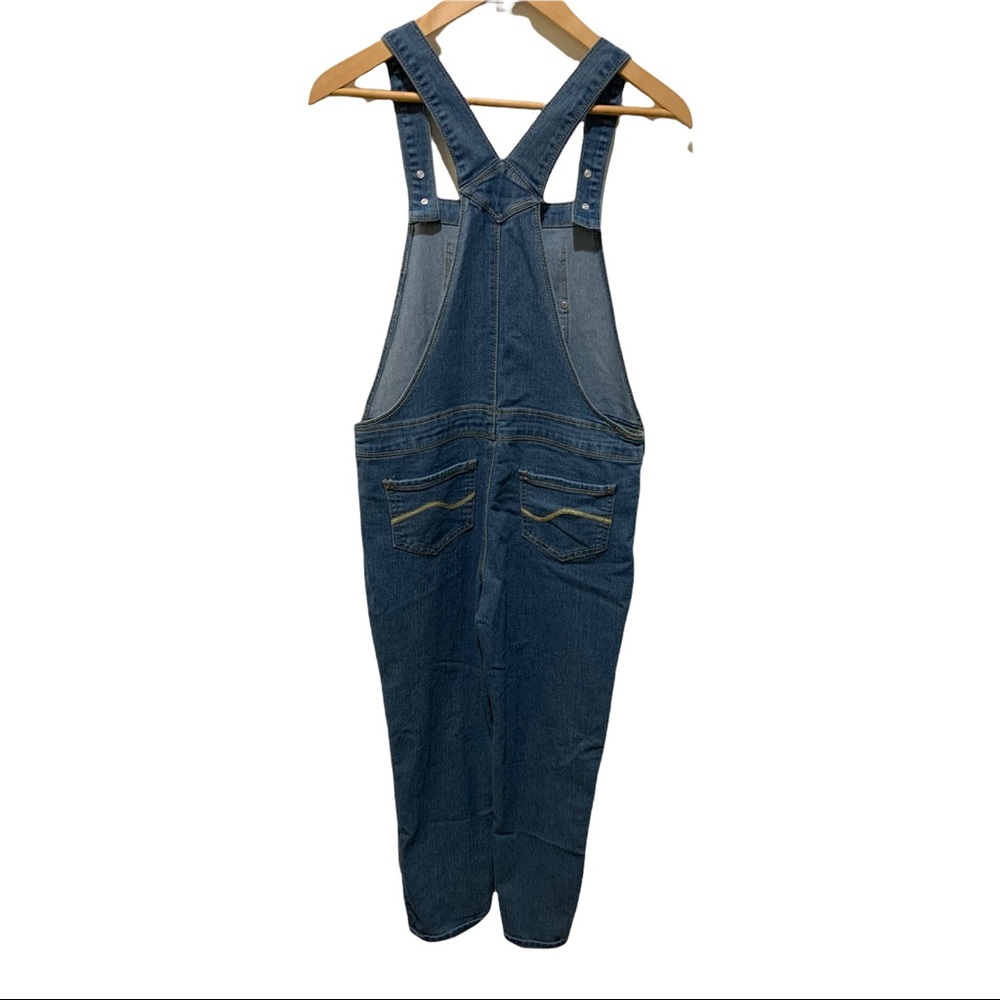VINTAGE Y2K JORDACHE MEDIUM WASH BLUE DENIM LONG OVERALLS - Picture 12 of 16